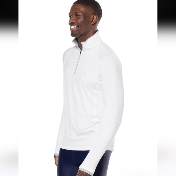 COOLIBAR Ultimate Half-Zip Rash Guard in White. Size large - Picture 3 of 12